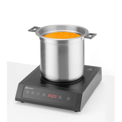 Kotlík na polévku bez vody, 10L, HENDI, 10L, Černá, 230V/450W, ⌀330x(H)398mm | 860564
